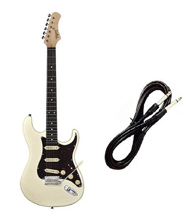 Guitarra Tagima Stratocaster T635 Branca TT Cabo P10 Brinde