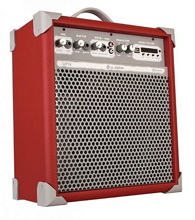 Caixa de Som Amplificada Multiuso UP!8 FM/USB/BLUETOOTH - Vermelha