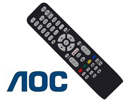 Controle Remoto TV AOC com botão Netflix Le43s5760 Le43s5970 Le50s5970 Le43s5977