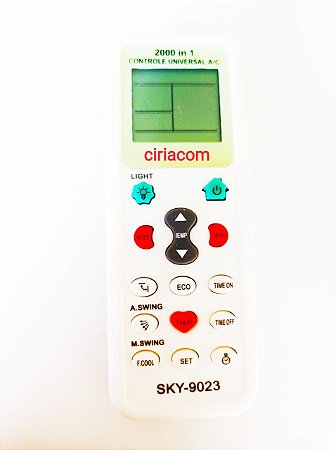Novo Controle Remoto Universal 2000 in 1 Ar Condicionado/9023