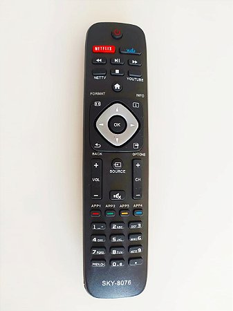 Controle Remoto TV Led Philips Smart Netflix / Vudu URMT41JHG006 / 50PFL5901 / 55PFL5601 / 55PFL6900