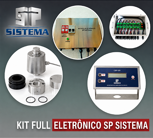 KIT FULL Eletrônico para balança rodoviária de 8 células de carga