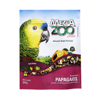 Ração Megazoo Mix Papagaios 350g