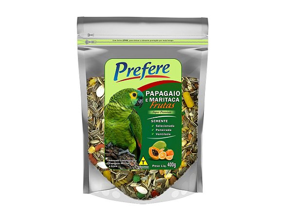 Ração Prefere Papagaio e Maritaca Frutas 400g