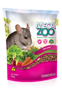 Ração Megazoo Chinchila - 500g e 3kg