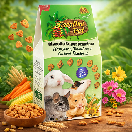 Biscoito Biscottini Pet Super Premium Roedores