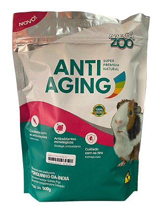 Megazoo Alimento Extrusado para Porquinho da India Anti Aging 500g