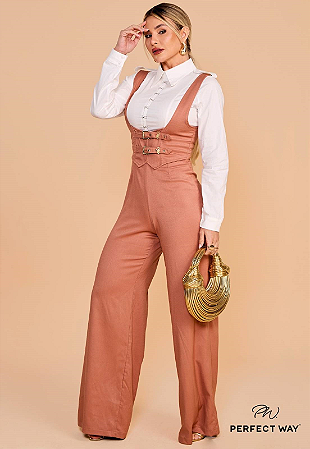 Macacão Virginia - Capuccino