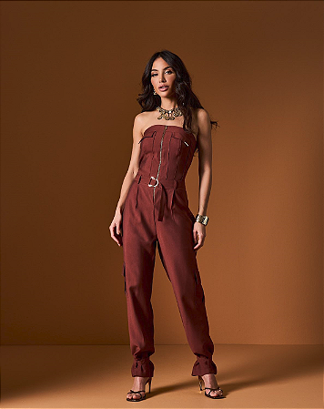 Macacão Bianca - Marrom