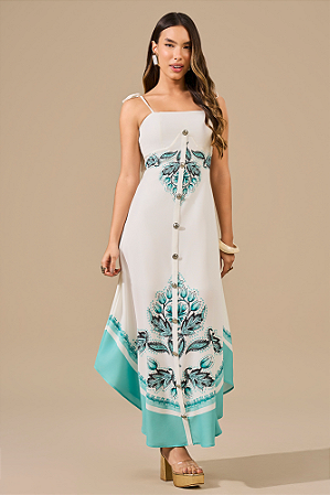 Vestido MB Celine Off e Azul