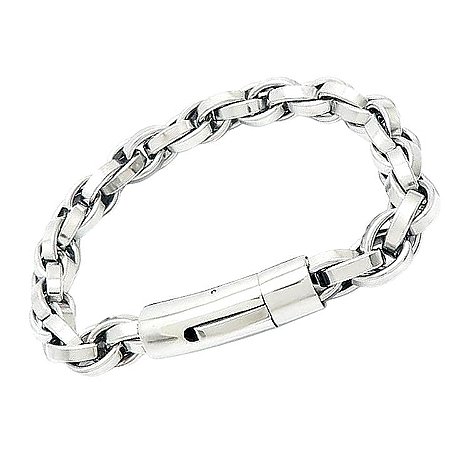 PULSEIRA MASCULINA TORCIDA ROLIÇA FECHO GAVETA AÇO INOX - Moriá Joias em Aço  Inox