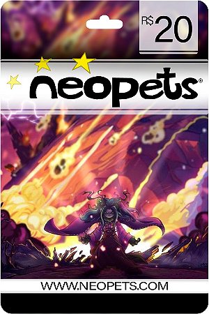 Cartao Neopets R 20 Reais Brasileiro Rider Place