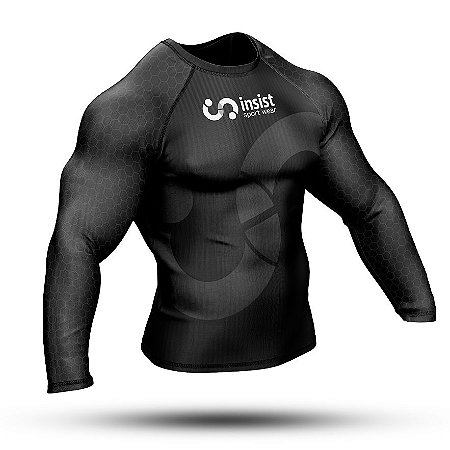 Rash Guard INSIST Preta Manga Longa