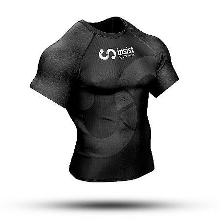 Rash Guard INSIST Preta Manga Curta