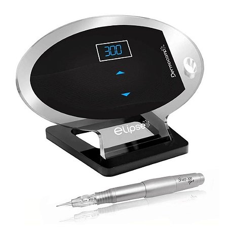 Dermógrafo Sharp 300 Pró Dermocamp + Controle Digital Elipse - Transparente e Preto