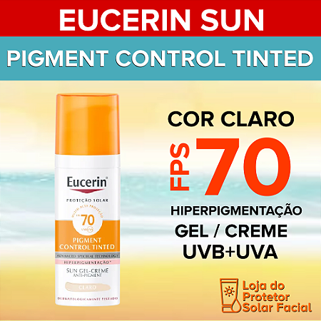 Eucerin Sun Pigment Control Tinted FPS 70 Cor Claro – Anti-Manchas