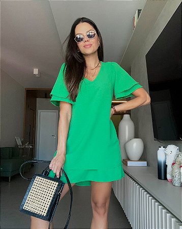 Vestido Sephora Verde Bandeira