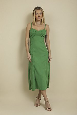 Vestido Paty Linho Verde