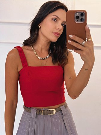 Cropped Olivia Vermelho