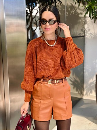 Blusa Tricot Cecilia Marrom
