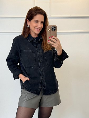 Camisa Jeans Antônia Preta