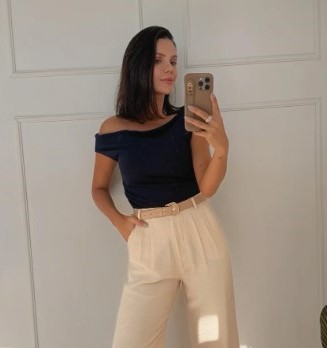 Blusa Bianca Azul Marinho