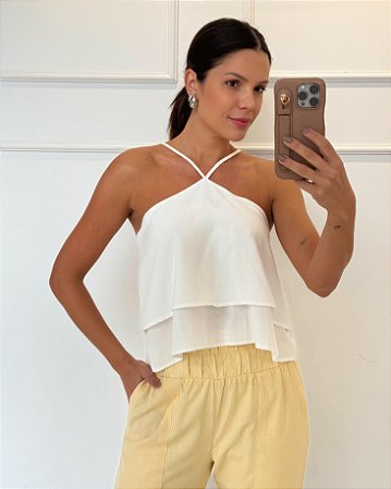 Blusa Cropped Bruna Branca