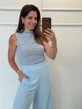 Blusa Mia Tule Azull