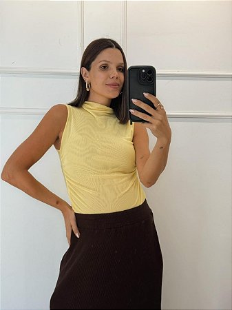 Blusa Mia Tule Amarela
