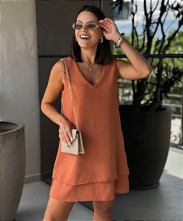 Vestido Manu Marrom