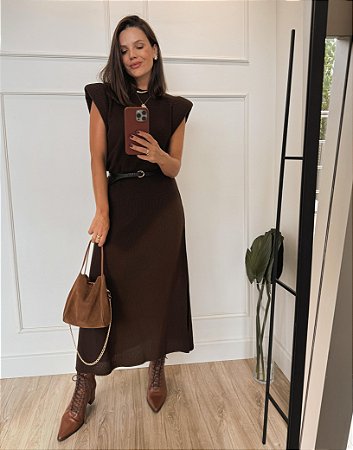Vestido Luana Marrom