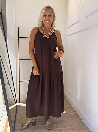 Vestido Antonella Marrom