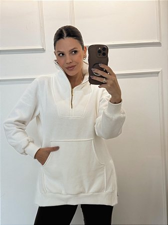 Maxi Moletom Helô Off White