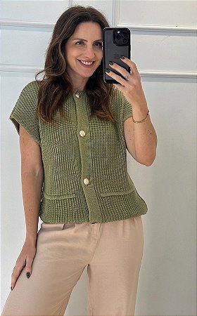 Blusa Tricô Bia Verde