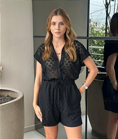 Short Renda Isa Preto