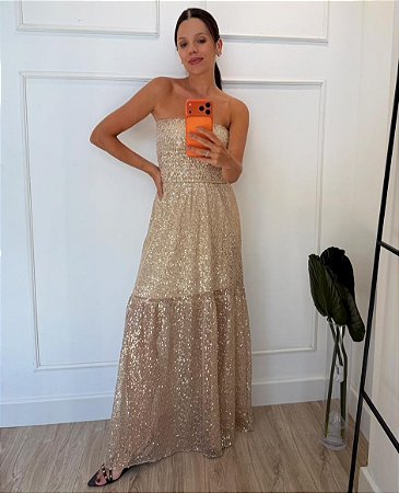 Vestido Aurora Dourado
