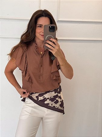 Blusa Bia Marrom