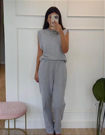 Conjunto Joana Cinza - Moletom