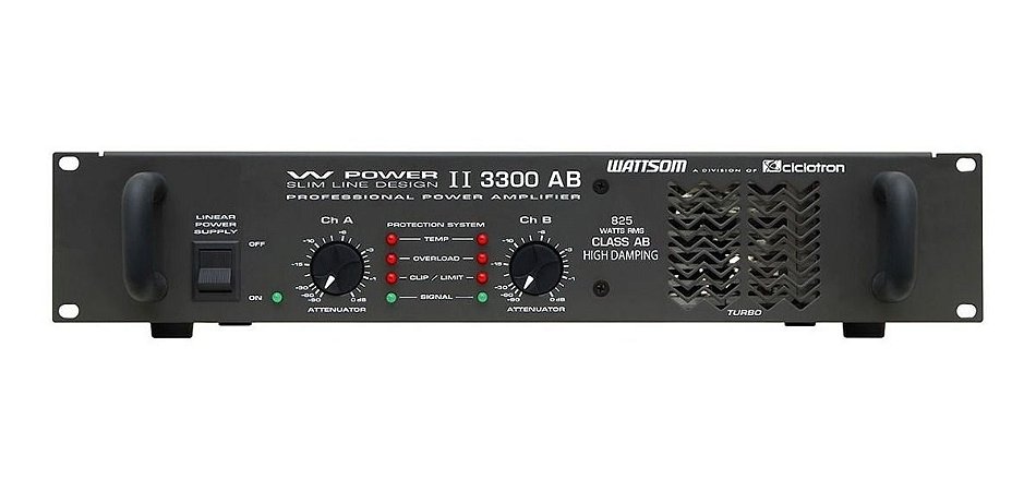 Amplificador De Potência 825W W Power II 3300 AB - Ciclotron