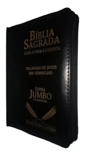 Bíblia Jumbo Letra Gigante Harpa Zíper
