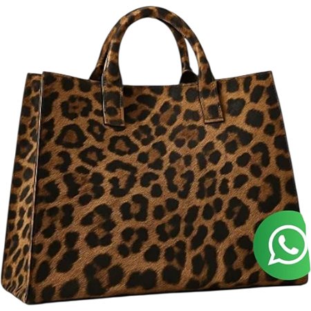 Bolsa desenho pelo de onça.