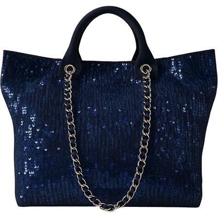 Bolsa de Lantejoula azul escuro.