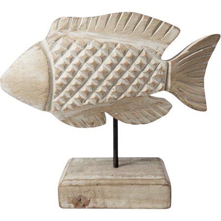 Peixe de madeira para decoração