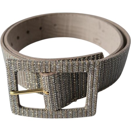 Cinto de lurex prata brilhante