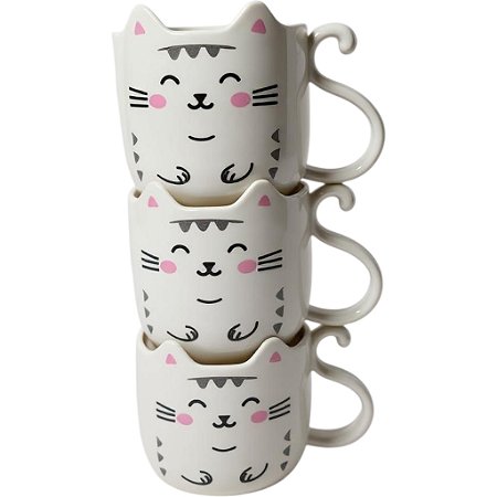 Caneca de gato - 3 unidades.