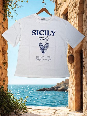 Camiseta branca Sicília