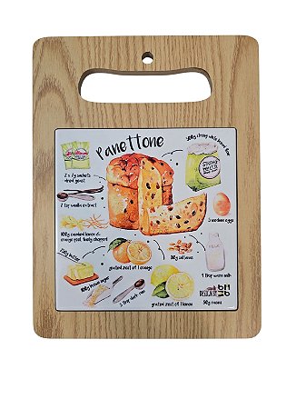 Tábua para servir fatias de panetone