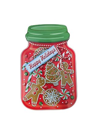 Lata decorativa de Natal.
