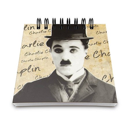 Bloco de Anotações Retrô Charlie Chaplin