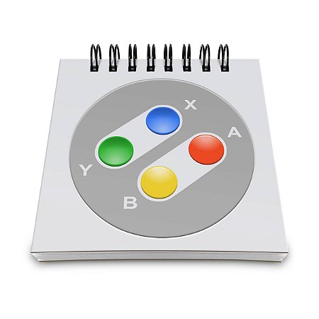 Bloco de Anotações Joystick 16-bits Color